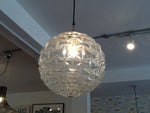 German Large Clear Glass Globe Light