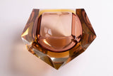 1960s Italian Murano Glass Multi Faceted Bowl Attributed to Flavio Poli