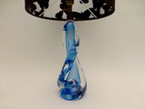 Val Saint Lambert Blue Lamp