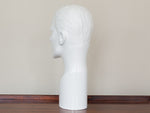 Vintage German White Resin Male Head Sculpture