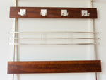 GERMAN WALL HANGING TEAK COAT RACK