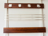 GERMAN WALL HANGING TEAK COAT RACK