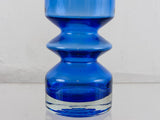 1970s Finnish Riihimaki Lasi Oy Blue Glass Vase
