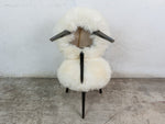 Pair of 1960s Knoll Antimott Tripod Stools in Sheepskin