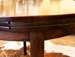 1960s Danish Dyrlund Rosewood Flip-Flap Extendable Lotus Dining Table