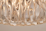 1970s German Kaiser Leuchten Ice Glass Pendant Light