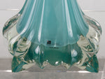 Vintage JM Studio Hand Made Glass Turquoise Vase