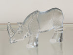 1970s Swedish Kosta Boda Rhinoceros Art Glass Figurine