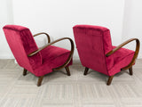 PAIR OF CZECH ART DECO 1930S ARMCHAIRS BY JINDRICH HALABALA