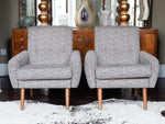 Pair of 1950s Italian Padded Armchairs