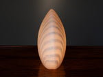 1970's Peill & Putzler White Striped Glass Table Lamp