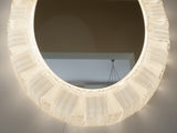 Large Mid-century Illuminated Lucite Oval German Wall Mirror