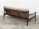 1960s Toothill Teak Sofa In Dekoma Wool Biscuit Fabric