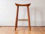 Vintage Bentwood Solid Teak Ply Bar Stool