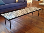 1960s Black and White Mosaic Coffee Table