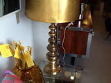 Pair 1950's Solid Brass Stiffel Table Lamps