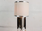 Pair of 1960's Sciolari Chrome Table Lamps