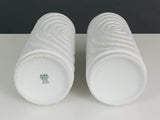 1960s German White OP Art Bisque Royal KPM Vases