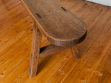 Antique Trestle Style French Oak Bench