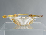 French Art Yellow and Clear Glass Bowl