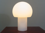 1970's Small White Opaque Lamp