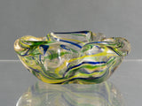 Murano Blue and Yellow Glass Bowl