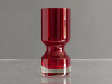 Swedish Alsterfors Red Art Glass Vase by Per Olof Strom