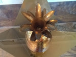 VINTAGE LARGE BRASS PINEAPPLE ICE BUCKET