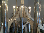 Pair Sciolari 1960's Chrome Chandeliers