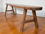 Antique Trestle Style French Oak Bench