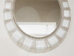 Large Mid-century Illuminated Lucite Oval German Wall Mirror