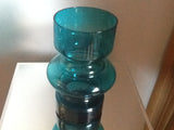 Small Turquoise Hooped Riihimaki Vase