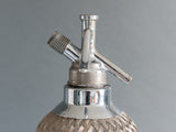 VINTAGE GLASS & METAL MESH SPARKLETS SODA SYPHON