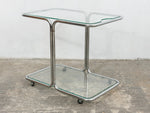 French Chrome and Glass Drinks Trolley