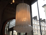 White Glass Mottled Hanging Light