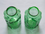 Vintage Ridged Large Green Storage Jars