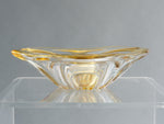 French Art Yellow and Clear Glass Bowl