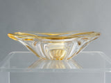 French Art Yellow and Clear Glass Bowl