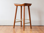 Vintage Bentwood Solid Teak Ply Bar Stool