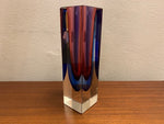 Small 1970s Italian Murano Handmade Sommerso Glass Vase