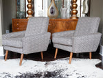 Pair of 1950s Italian Padded Armchairs