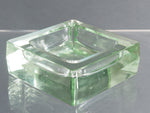 Vintage Square Heavy Glass Ashtray