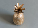 VINTAGE LARGE BRASS PINEAPPLE ICE BUCKET