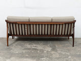 1960s Toothill Teak Sofa In Dekoma Wool Biscuit Fabric