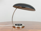 1970s German Black and Chrome Canopy Desk Lamp