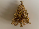 Vintage 3D Christmas Tree with Candles Brooch