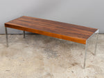 1970s Merrow Associates Rosewood and Chrome Coffee Table