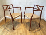 Set of 8 Niels O. Moller for J.L. Moller Teak Dining Chairs Model 79 and 64