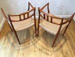 Set of 8 Niels O. Moller for J.L. Moller Teak Dining Chairs Model 79 and 64