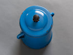 Vintage Small Blue Enamelware Canister
